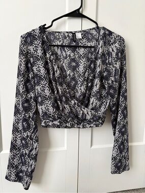 H&M Purple Snakeskin Top